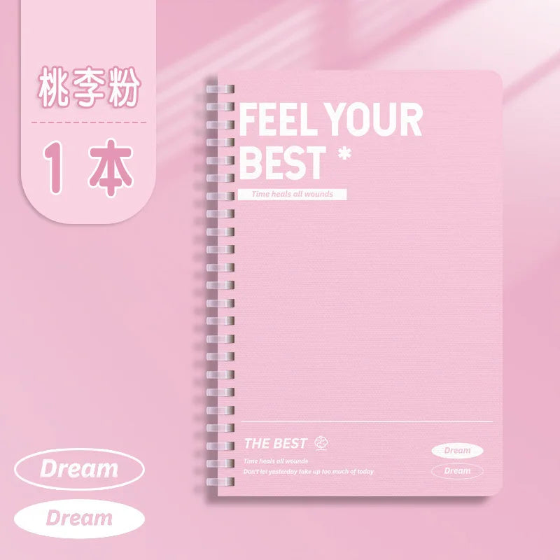 A5 B5 Thickened Spiral Notebooks Perforated Pages Loose-leaf Notebook for Students School Office Stationery Supplies
