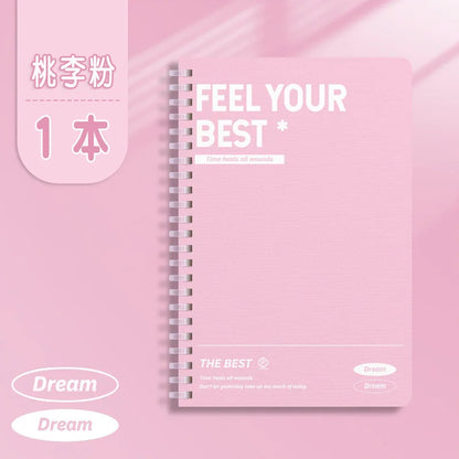 A5 B5 Thickened Spiral Notebooks Perforated Pages Loose-leaf Notebook for Students School Office Stationery Supplies