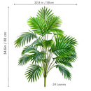 52-125cm/49.2in  Artificial Palm Tree Tropical Fake Plant Green Plastic Palm Leaf Branches Suitable for Home Garden Decoration