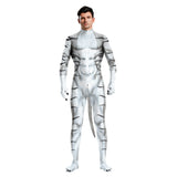 Zawaland Tiger Leopard Cheetah Petsuit for Men Animal Disguise Costume Crotch Zipper Zentai Halloween Carnival Full Bodysuits