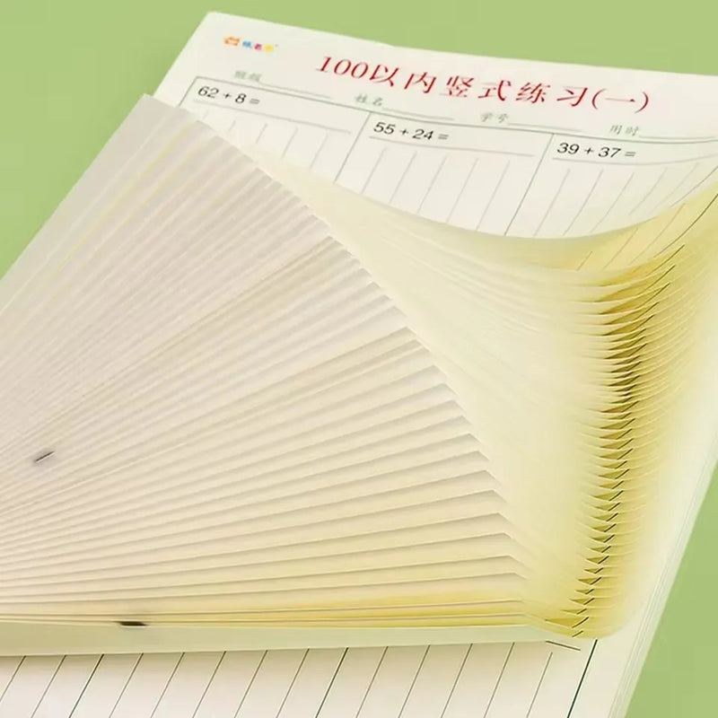 2 books/set Vertical Addition and Subtraction Practice Workbooks within 100 - Math Exercise Books