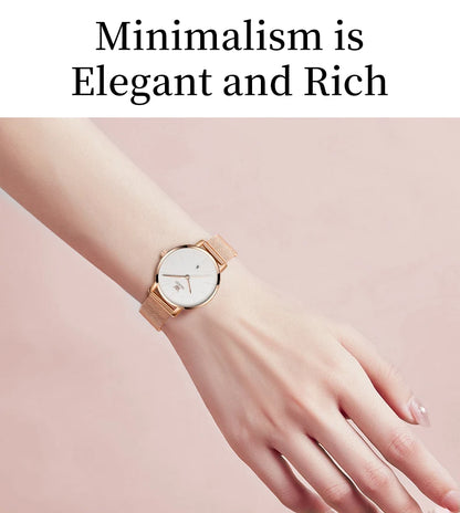 OLEVS Luxury Fashion Watch for Women Stainless Steel Waterproof Quartz Ladies Wristwatch Original Simple Elegant Women's Watches
