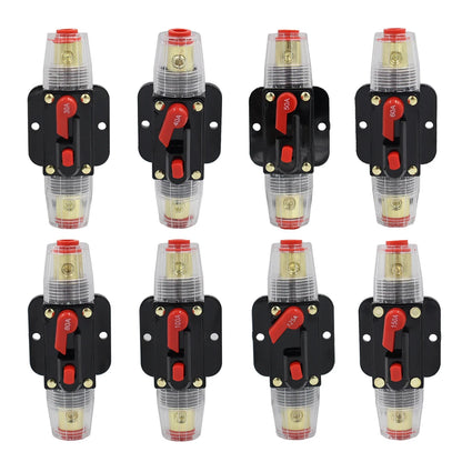 Suporte de fusível de proteção curta reajustável para carro e caminhão, disjuntor, 20A, 30A, 40A, 50A, 60A, 80A, 100A, 125A, 150A
