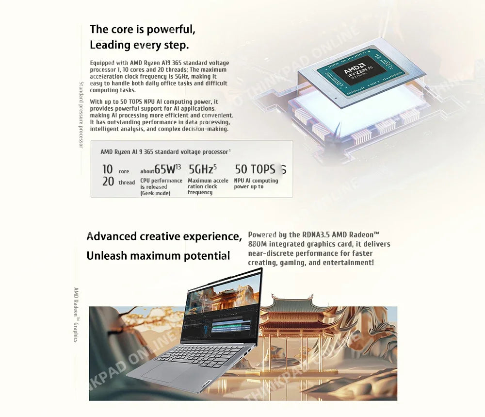 [New arrivals!!!] Lenovo ThinkBook 14+ 2025 Laptop R7 350 860M / R7 H 260 32G 1TB SSD 14.5'' 3K 120Hz Compact Office Notebook