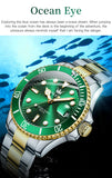 OLEVS Men's Watch Luxury Top Brand One-Way Rotating Outer Ring Design Quartz Watch for Men Auto Date Waterproof Wrist Watches
