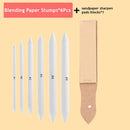 Blending Stumps and Tortillions Paper Art Blenders Sandpaper Pencil Sharpener Pointer for Artist Charcoal Sketch Drawing Tools