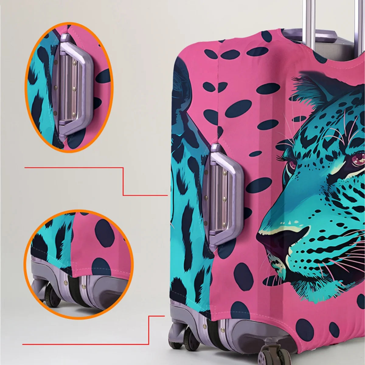 Luggage Protective Cover With Cartoon Print