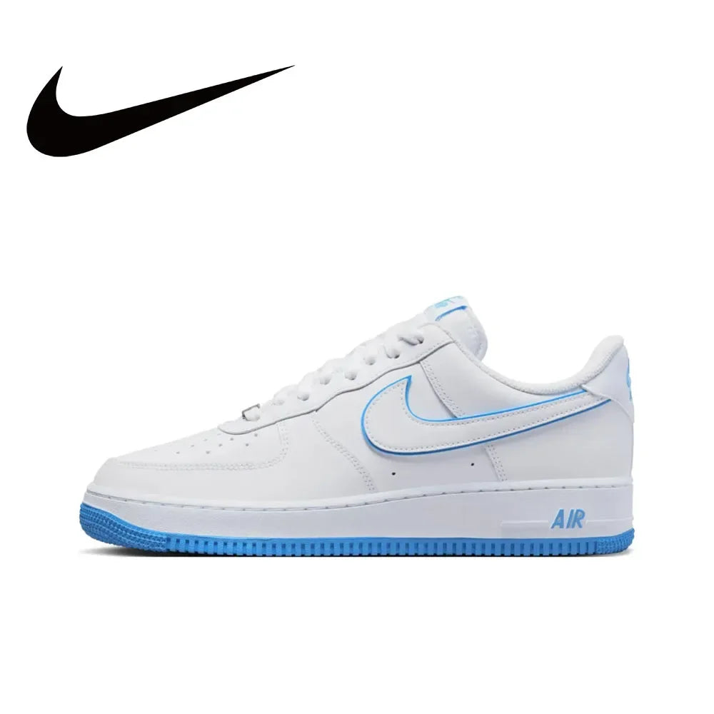 Nike Original White Air Force 1 07 Low Trendy Board Shoes Lightweight Breathable Men's Casual Shoes