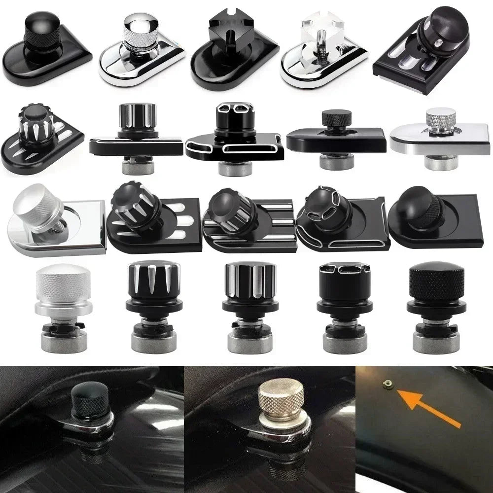 Motorcycle Universal Rear Fender Seat Screw Bolt Nut Knob Cover For Harley Sportster Fatboy Dyna Softail V-ROD Touring Tri Glide