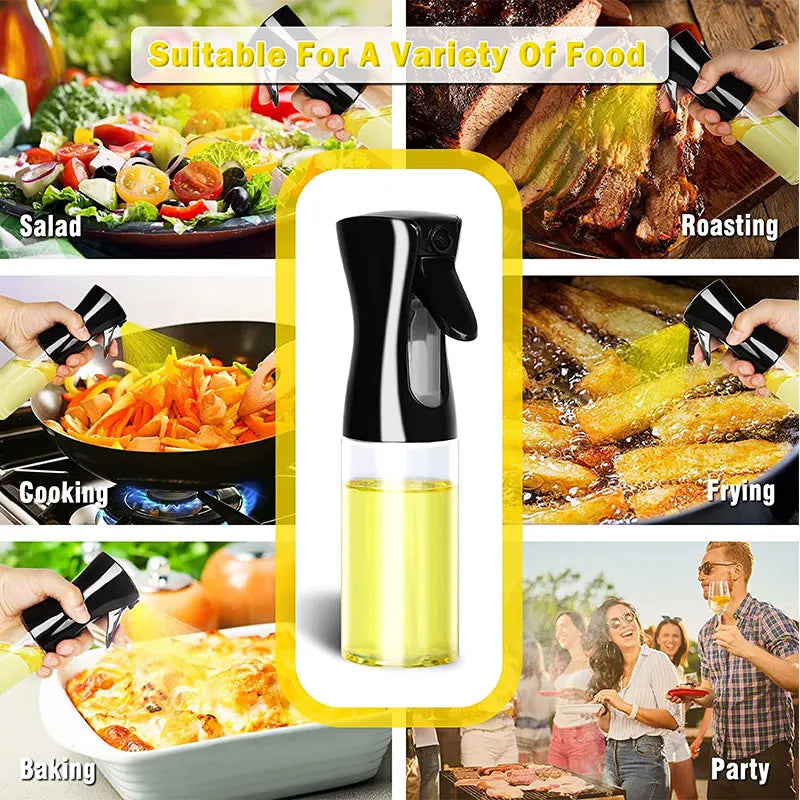 Oil Spray Bottle Kitchen Cooking Olive Oil Storage Bottle Continuous Spray Camping BBQ Baking Soy Sauce Sprayer Containers