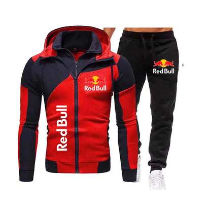 Fashion men's Red Bull sweatshirt hooded sweatshirt men's set for autumn 2025 men's set women's sportswear hooded sweatshirt+swe