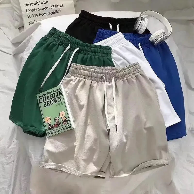 Trendy Brand Casual Loose-fit Men's Shorts Summer Home Comfort Sweatpants Sleepwear Stylish Five-piece Pants