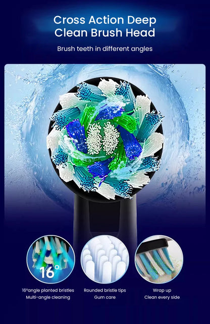 Cepillo de dientes eléctrico Oral B Pro 4 Ultra con rotación 3D, recargable, sensor de presión, 4 modos de cepillado y temporizador de 2 minutos.