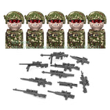 Military Special Forces Action Figure Building Blocks Ghillie Suit Weapons Sniper SWAT Ghost KSK Police Bandit Boy Toy Gift F029