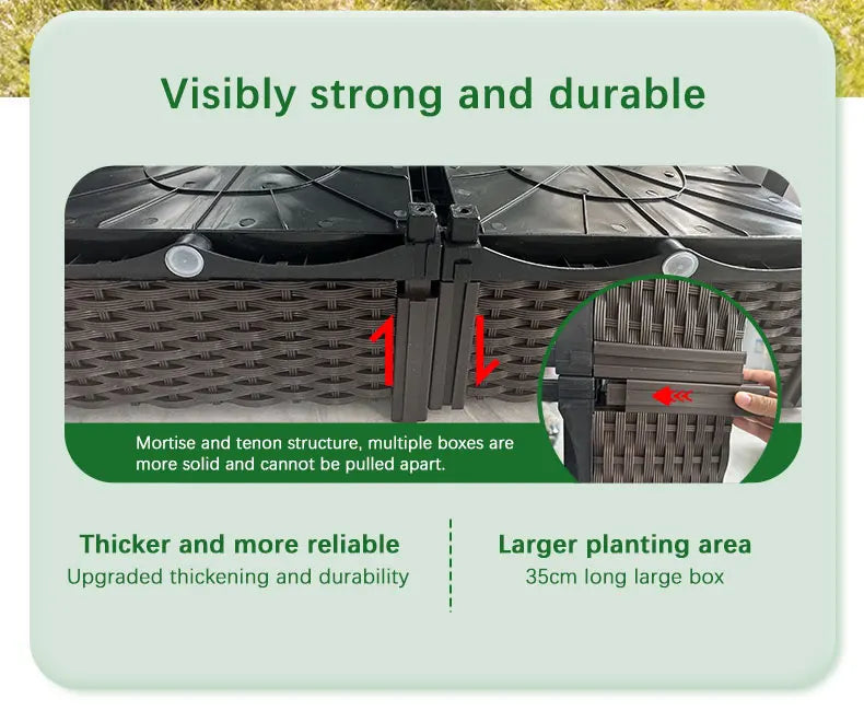Plastic Large Flower Pot Box For Vegetable Planting Home Garden Decoration Pots For Plants Plant Pot Indoor Outdoor Planting Box