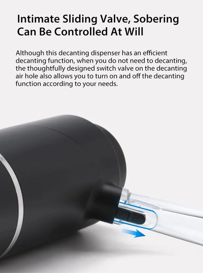 Decantador eléctrico USB Decantador eléctrico inteligente de vino tinto Decantador eléctrico neumático fácil de limpiar Dispensador de vino creativo