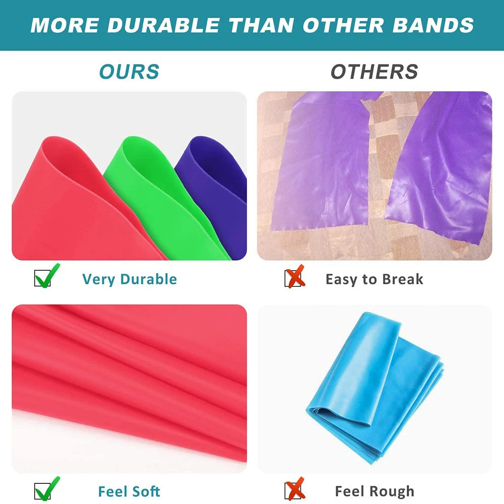 Bandas de resistencia deportivas para Yoga, entrenamiento de Pilates, ejercicio físico, gimnasio en casa, banda elástica de látex de caucho Natural, accesorios de Yoga