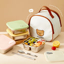 WORTHBUY 304 Stainless Steel Lunch Box With Lid Portable Fruit Salad Food Container Stackable Leak Proof Bento Box For Student