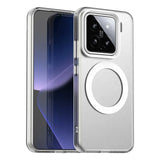 Magnetic Wireless Charging Case For Xiaomi 15 Mi 14 14T Pro Cover Candy Colors Transparent Back Shell Coque