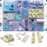 Montessori Busy Board DIY Clock Toy Baby Sensory Toys Busyboard Cognitive Activity Board Accessories For Children Gift