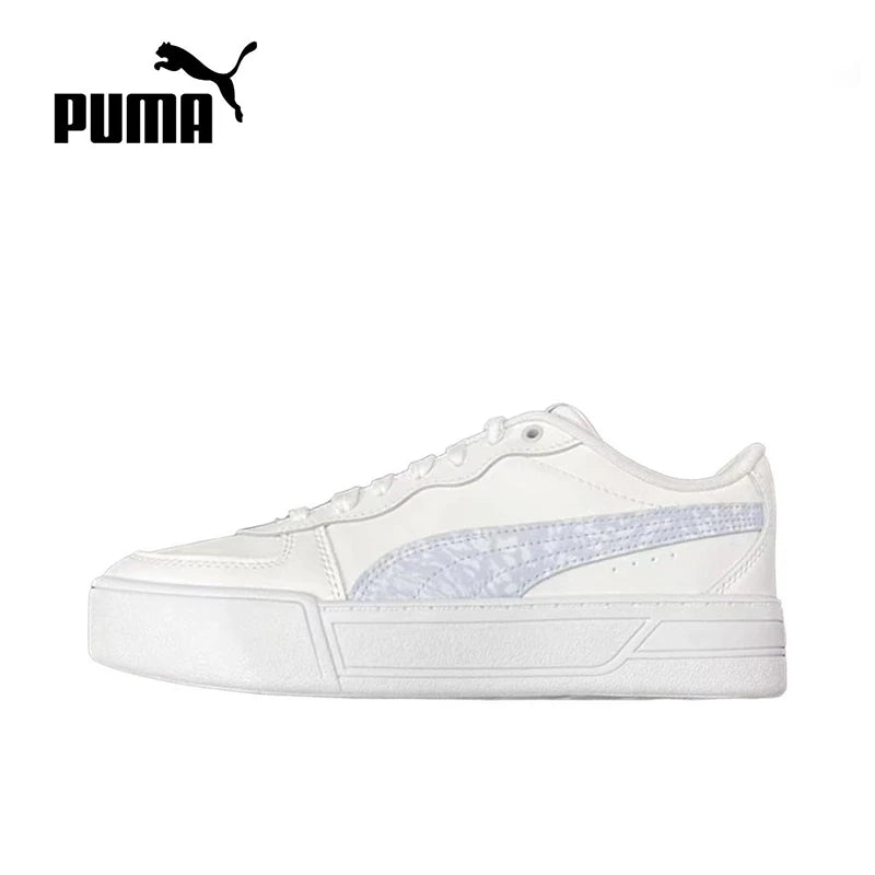 Puma Skye Men's and Women's Boarding Shoes Skateboarding Shoes Unisex Platinum Sneakers 385004-02