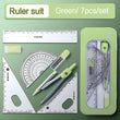 7-In-1 Multifunctional Compass Ruler Set Integrated High Aesthetic Drawing Office Tools for Primary Secondary School Stationery