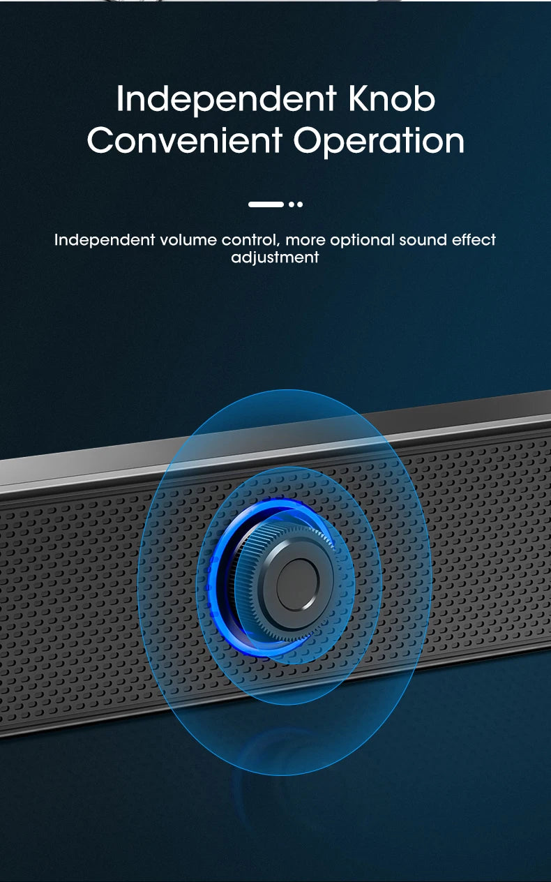 Barra de sonido para PC con cable e inalámbrica, altavoz Bluetooth, barra de sonido alimentada por USB para TV, PC, portátil, juegos, cine en casa, sistema de audio envolvente