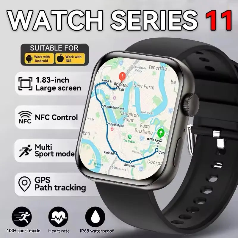 NEW Smart Watch Series 10 HD Screen Custom Dial Wireless Charging Men BT Call NFC Women Sport GPS Smartwatch For IOS Android
