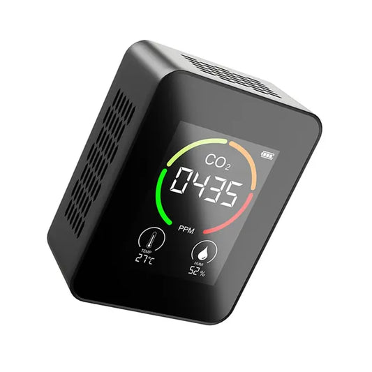 LCD Air Quality Temperature Carbon Dioxide Detector, 3 in 1 CO2 Meter, Automatic Calibration, 400-5000PPM, Air Quality Monitor 
