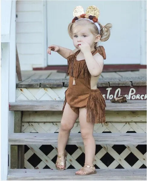 Unisex Infant Indian Romper Halloween Costume Baby Native American Costume