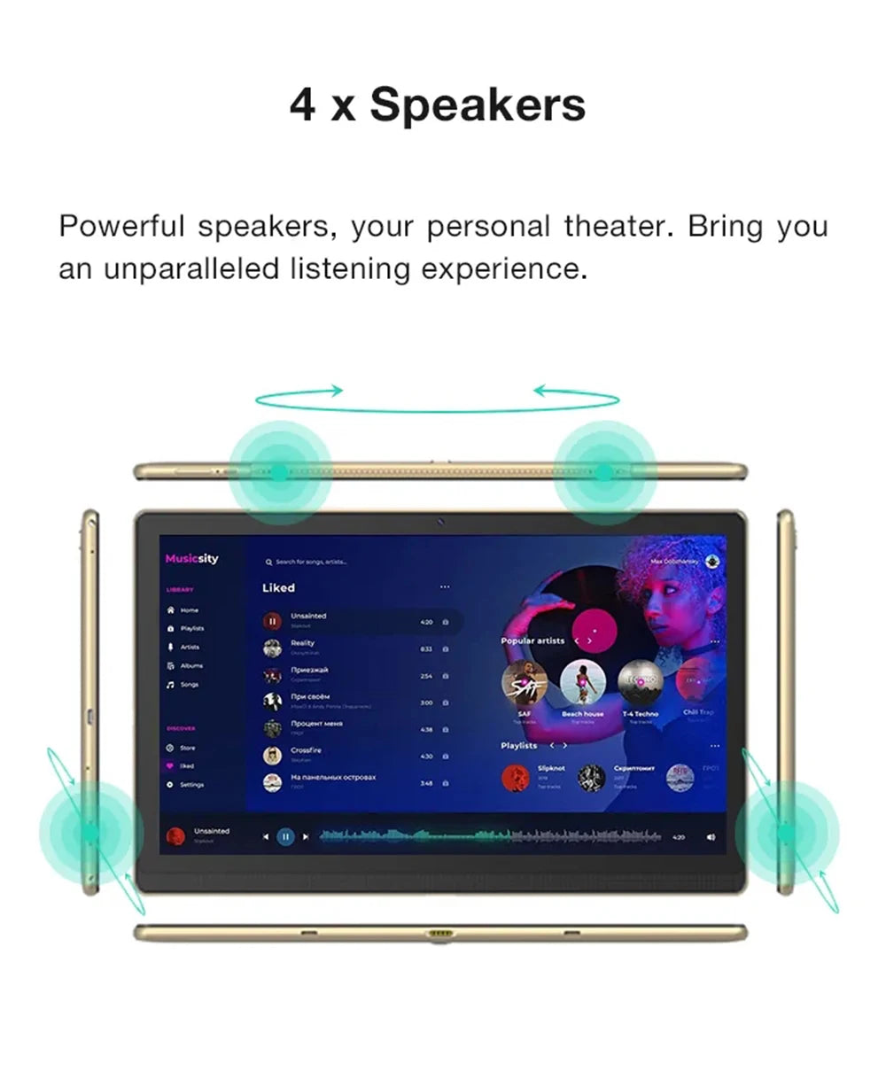 14.1inch Tablet L14 Pro Tab With Large Screen 1920*1080 IPS Screen 12GB+256GB Android 12 Tablets Deca Core 13+5MP Bluetooth WiFi