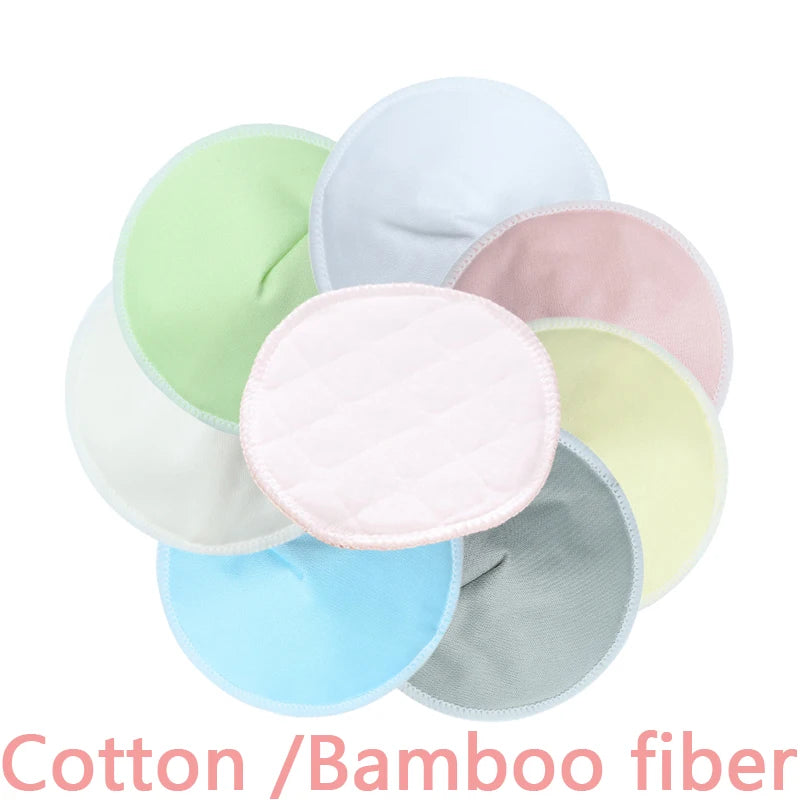Discos absorbentes reutilizables para lactancia materna, 2 estilos, 4 pares, 3 capas, lavables, suaves, de fibra de bambú, accesorios para sujetador posparto.