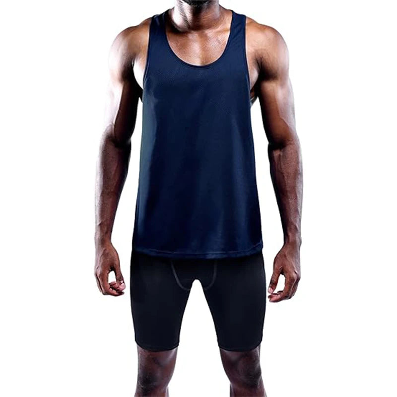 Correndo tanque superior dos homens verão esporte ginásio colete de treinamento secagem rápida tanktop treino singlets homem fitness musculação sem mangas camisa