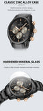 NAVIFORCE NF8076 Sports Watches for Men Stainless Steel Strap Quartz 3ATM Waterproof Shockproof New Fashionable Watch