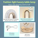 3D Crystal Touch Control LED Night Light for Kids Bedroom - USB Rechargeable Color Changing Square Star Moon Shapes Lamp