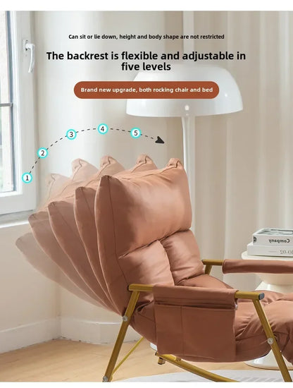 Household Goods Rocking Chair Balcony Home Leisure Lunch Lounge Chair Adult Light Bedroom Living Room Rocking Chair Lazy Sofa