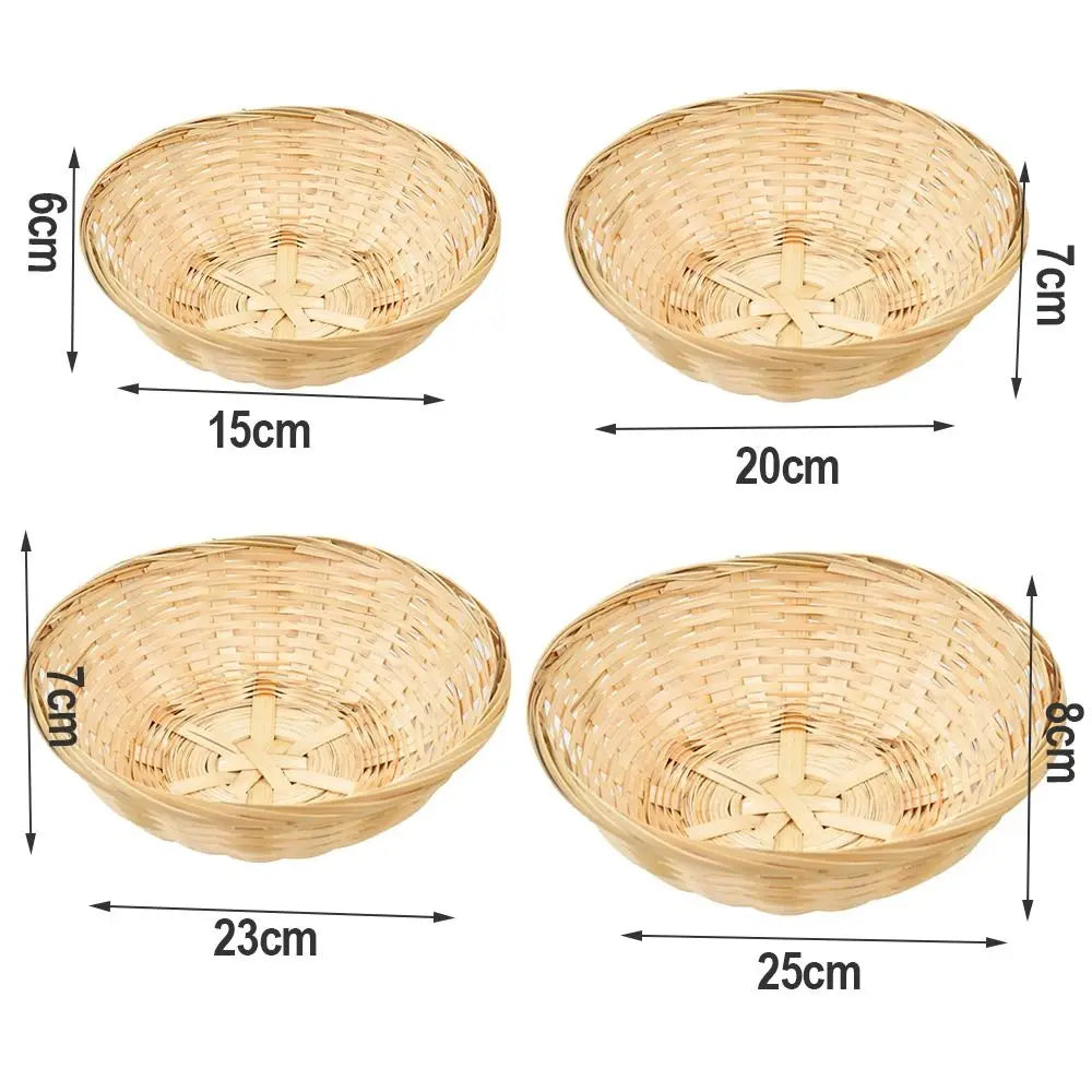 Vegetable Food Storage Basket Bread Fruit Desktop Decoration Kitchen Storage Tray Supplies Round Dustpan Decorative Egg Basket