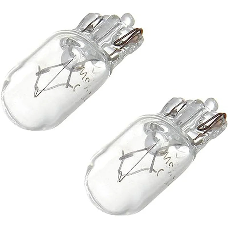 10 Pcs Warm White Auto Halogen Lamp T10 W5W 194 158 12V 5W  Marker Wedge License PlateLight Bulb Instrument Light