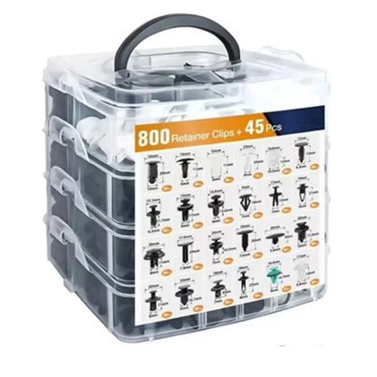 800pcs-100Pcs Car Fastener Clip Kit Fender Rivet Plastic Clips Auto Body Push Retainer Pin Rivet Bumper Door Trim Panel Repair