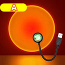 RnnTuu Led USB Sunset Lamp Projector Home Decor Night Light Portable Mood Light For Living Room Wall Photography Neon Lights