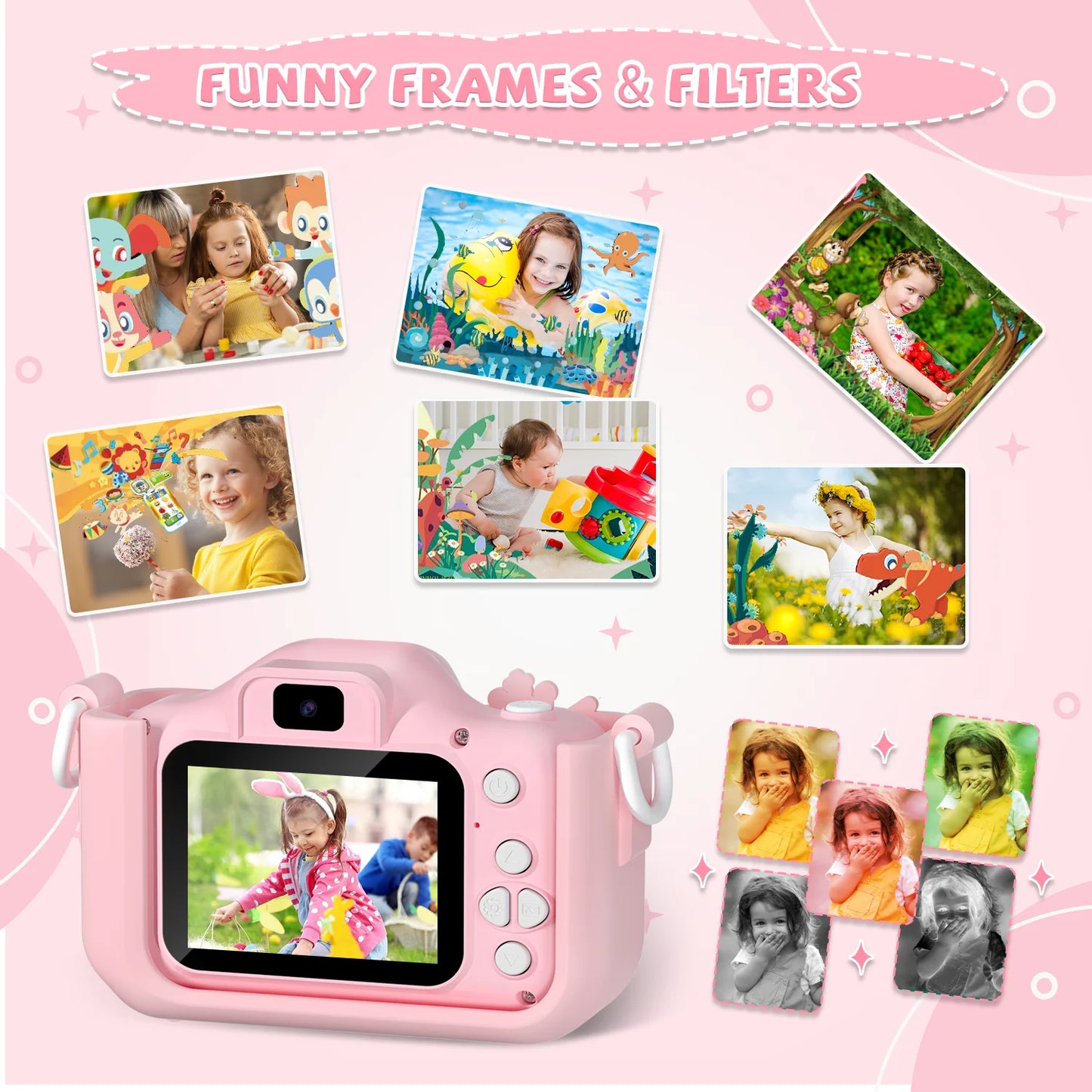 Cámara digital HD de 1080P para niños pequeños, cámara de 2 pulgadas con funda de silicona, ideal como regalo de cumpleaños o Navidad.