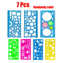 Animal Geometry Art Multifunctional Hollow Rulers Drafting Tools School Painting Supplies Office Kid Art Drawing Stationery Rule