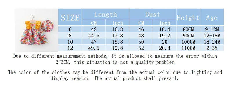 Vestido de verano para niña con tirantes y flores fragmentadas, sin mangas, de princesa, para recién nacida de 0 a 3 años, incluye gorro.