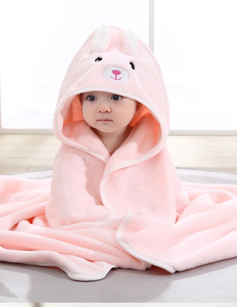 Toallas de baño con dibujos de animales para bebés, suaves y con capucha para recién nacidos, bata de baño para niños pequeños, cálida manta para dormir para niños y niñas.