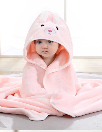 Toallas de baño con dibujos de animales para bebés, suaves y con capucha para recién nacidos, bata de baño para niños pequeños, cálida manta para dormir para niños y niñas.