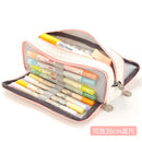 Black Pencil Pouch Stationery Holder Bag Gift Case Pen Ruler Organizer School Student Supplies Canvas Zipper Open Cosmetic Bag A