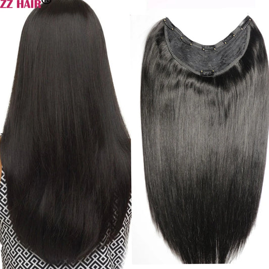 ZZHAIR 100% Brazilian Human Remy Hair Extensions 120g-200g 16"-26" U Piece Wig Clip-in Natural Straight