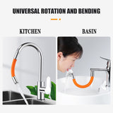 Extensor de grifo de gel de sílice giratorio de 360°, flexible y flexible, para fregadero de baño, extensor universal contra salpicaduras, accesorios de cocina