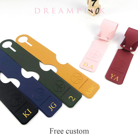 Custom Letters Luggage Tag Fashion Small Address Airplane Suitcase Identifier Tag DIY Logo Personalize Gift Travel Accessories