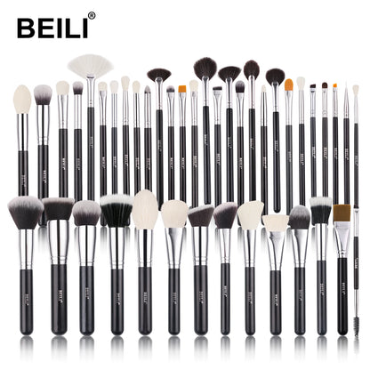 BEILI Black Makeup brushes set Professional Natural goat hair brushes Foundation Powder Contour Eyeshadow make up brushes